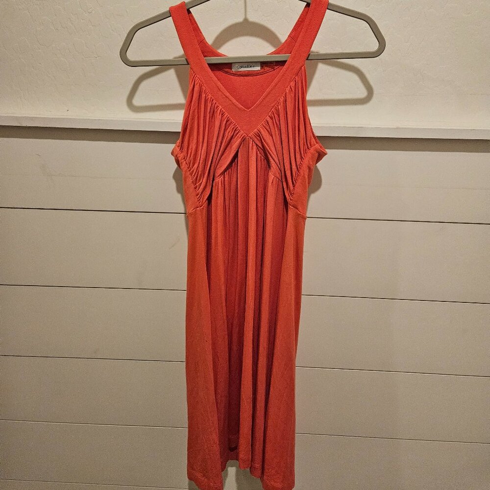 Coral tank dress